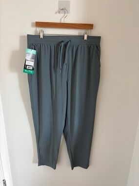 Kirkland Signature Ladies Active Pants - Slate Greenish Blue BNWT